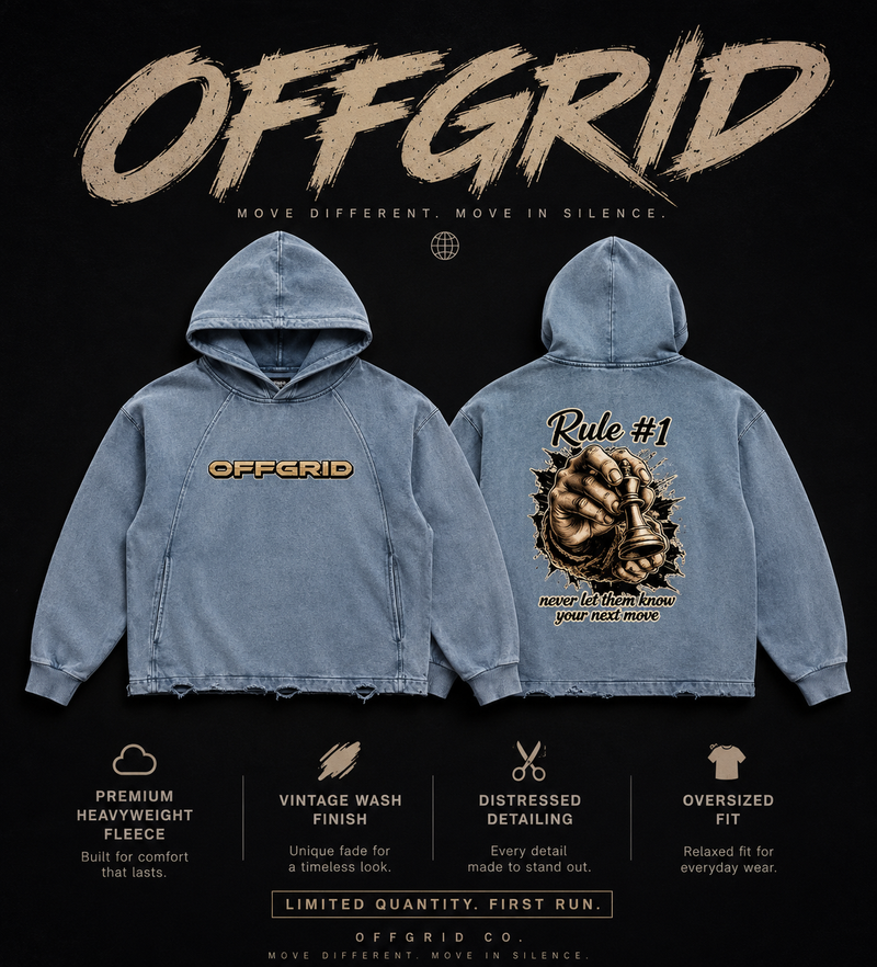 Vintage Washed Frayed-Hem Hoodie
